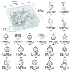 20Pcs 20 Style Alloy Crystal Rhinestone Pendants&nbsp;ALRI-YW0001-14