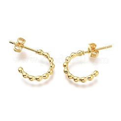 304 Stainless Steel Half Hoop Earrings&nbsp;EJEW-H100-12G