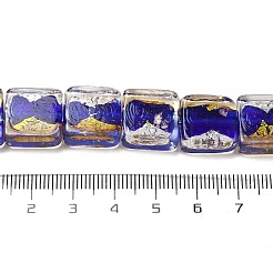 Handmade Gold Foil and Silver Foil Lampwork Beads&nbsp;FOIL-C001-01B-06