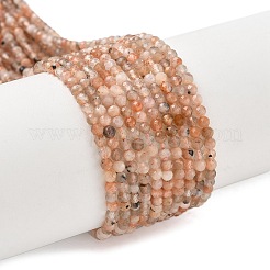 Natural Peach Moonstone Beads Strands&nbsp;G-J400-E16-02-3MM-A