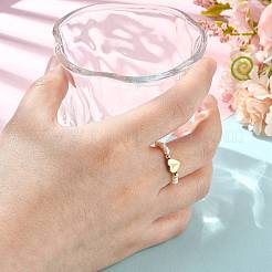 Natural Freshwater Pearl & 304 Stainless Steel Bead Finger Rings&nbsp;RJEW-FS00001-20