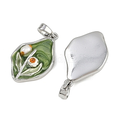 Brass Enamel Pendants&nbsp;KK-H078-04A-P01