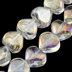AB Color Plated Electroplate Transparent Glass Beads Strands&nbsp;X-EGLA-G037-09A-AB01