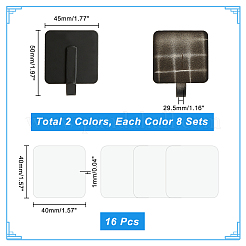 AHADEMAKER 16 Sets 2 Colors 201 Stainless Steel No-Punch Curtain Rod Hook Hangers&nbsp;AJEW-GA0005-63