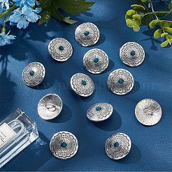 10Pcs 1-Hole Alloy & Resin Beads Buttons&nbsp;BUTT-HY0001-10