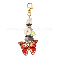 8Pcs Butterfly Alloy Enamel Pendant Decorations&nbsp;HJEW-JM04157