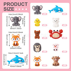 10Pcs 10 Styles Silicone Beads&nbsp;SIL-TA0003-40