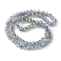 Electroplate Transparent Glass Beads Strands&nbsp;EGLA-YW0001-64A