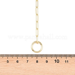 Brass Paperclip Chain Y Lariat Necklaces&nbsp;NJEW-H087-06F-G