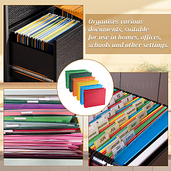 12Pcs 6 Colors Rectangle Paper Hanging File Folders with Adjustable Tab&nbsp;AJEW-NB0009-39