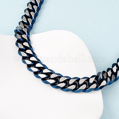12MM 304 Stainless Steel Cuban Link Chain Necklaces&nbsp;NJEW-C099-04B-01