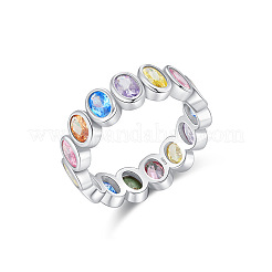 925 Sterling Silver Pave Cubic Zirconia Finger Rings&nbsp;FS-WGB60E4-03