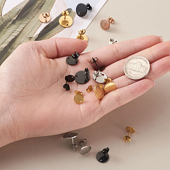 PVD Vacuum Plating 304 Stainless Steel Stud Earring Findings&nbsp;STAS-TA0004-67