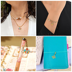 6Pcs 6 Styles 304 Stainless Steel Enamel Pendants&nbsp;STAS-TA0003-34
