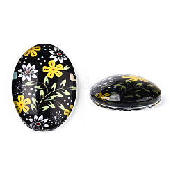 Flatback Glass Cabochons&nbsp;GGLA-WH0034-05