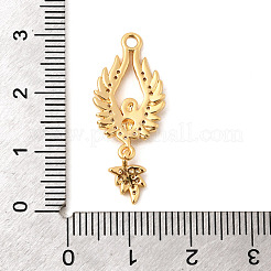 Brass Micro Pave Cubic Zirconia Pendants&nbsp;KK-C117-09G