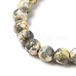 Synthetic Turquoise Dyed Camouflage Beads Strands&nbsp;G-E594-24P-A
