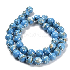 Assembled Synthetic Stone and Trochus Shell Beads Strands&nbsp;G-B128-08D-08