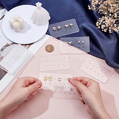 12Pcs 10-Hole Acrylic Earring Display Cards&nbsp;EDIS-OC0001-10C