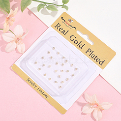 30Pcs Brass Crimp Beads&nbsp;KK-BBC0025-42