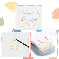 240Pcs 8 Style Brass Linking Rings&nbsp;FIND-CA0006-05G