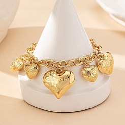 Alloy Charm Bracelets&nbsp;BJEW-S180-01G