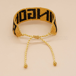 Glass Seed Beaded Braided Bead Bracelets for Women Men&nbsp;HA3272