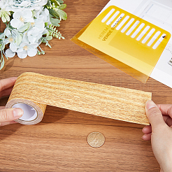 1 Roll Non-woven Fabrics Imitation Wood Grain Adhesive Tape&nbsp;DIY-GF0008-77B