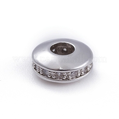 Brass Micro Pave Cubic Zirconia Beads&nbsp;ZIRC-E164-03P
