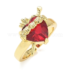 Brass & Glass Cuff Open Rings for Women&nbsp;KK-CBA760A-01A-G