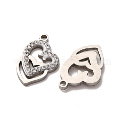 304 Stainless Steel Clay Rhinestone Pendants&nbsp;STAS-P406-17J-P
