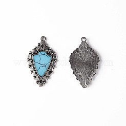 Synthetic Turquoise Pendants&nbsp;PALLOY-N157-037