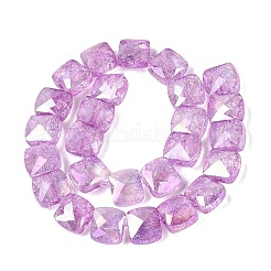 Electroplate Transparent Crackle Glass Beads Strands&nbsp;EGLA-Q135-02A-B05