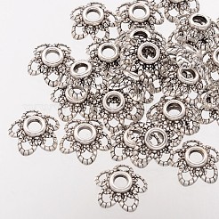 Antique Silver Tone Alloy Flower Bead Caps&nbsp;X-AA484