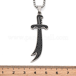 201 Stainless Steel Pendant Necklaces&nbsp;LS-NJEW-C066-09P