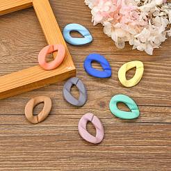 Opaque Spray Painted Acrylic Linking Rings&nbsp;OACR-T024-01-I