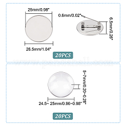 DIY Blank Dome Brooch Making Kit&nbsp;STAS-UN0044-51