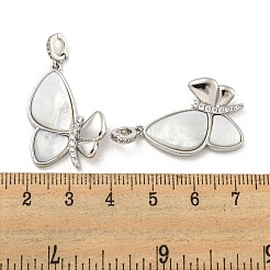 Brass Micro Pave Clear Cubic Zirconia Pendants&nbsp;KK-L211-019P-01
