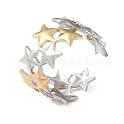 304 Stainless Steel Cuff Open Rings&nbsp;RJEW-P192-05A