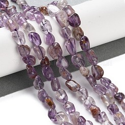 Natural Purple Phantom Quartz Purple Lodolite Quartz Beads Strands&nbsp;G-P497-01C-32
