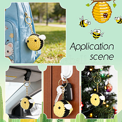 8Pcs Wool Crochet Bees Keychain&nbsp;KEYC-ME00023