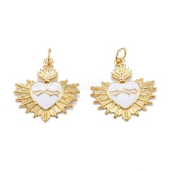 Real 18K Gold Plated Brass Enamel Pendants&nbsp;KK-A155-15G