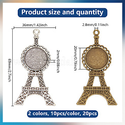 DIY Blank Eiffel Tower Pendant Making Kit&nbsp;DIY-GO0001-69