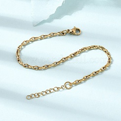 3MM 304 Stainless Steel Twisted Oval Link Chain Bracelets for Man and Women&nbsp;SA-CBAB767-17A-G