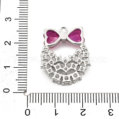 Brass Micro Pave Cubic Zirconia Pendants&nbsp;KK-L228-26P