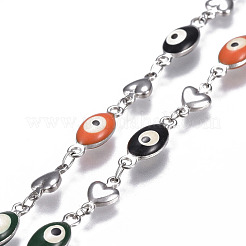 304 Stainless Steel Enamel Chains&nbsp;CHS-P006-12P