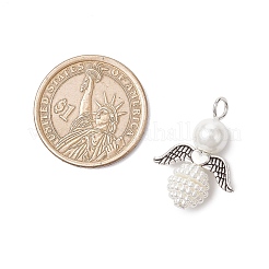 6Pcs 6 Styles Acrylic Imitation Pearl & Glass Pearl Pendants&nbsp;PALLOY-JF04038