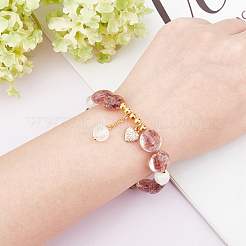Handmade Gold Sand Lampwork Beads Strands&nbsp;LAMP-OC0001-38
