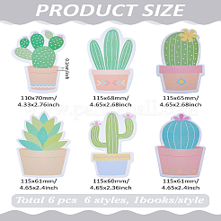 1Set Cactus Paper Sticky Notes&nbsp;AJEW-LP0004-12