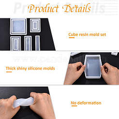 Square & Rectangle DIY Food Grade Silicone Molds&nbsp;DIY-YW0017-15